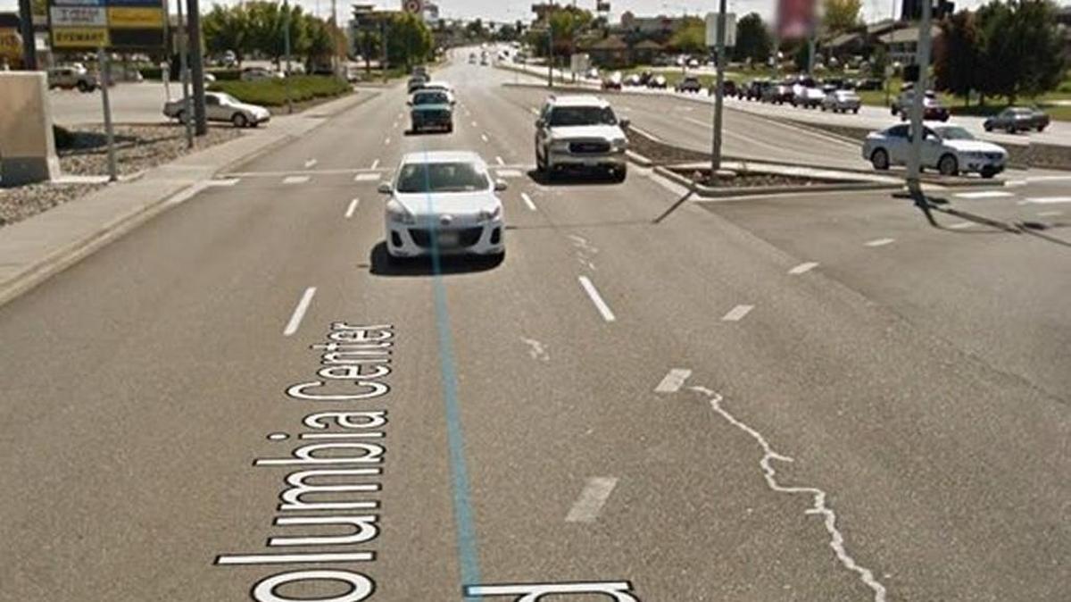 The victim was stopped at a light about 6 p.m. at the intersection of Columbia Center Boulevard and Rio Grande Avenue when a black Nissan SUV, driven by “a dark skinned male with an unknown accent and a mustache,” rear-ended her.
