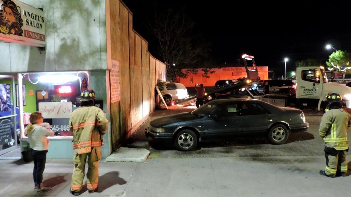 A Chevy Blazer stolen from a Tri-City Herald carrier was crashed into a Pasco building after a short chase by police.