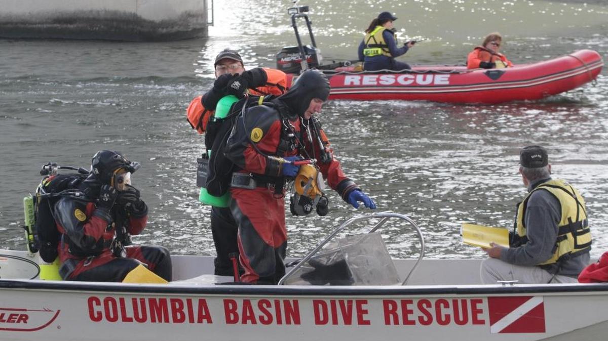 Columbia Basin Dive Rescue participates in a 2012 search. Divers found a hunter that fell into the Columbia River Saturday afternoon.