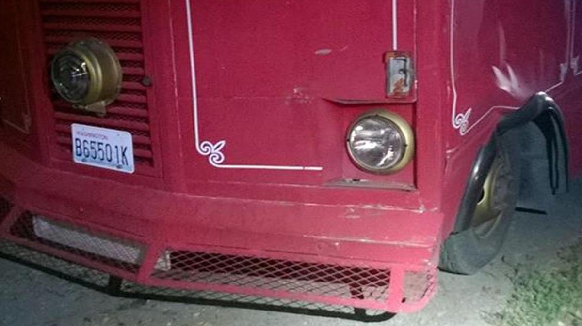 A trolley owned by Fruit of the Vine Tours and a car were damaged in a hit-and-run crash Friday night. The two vehicles were parked outside a West Richland home at the time.