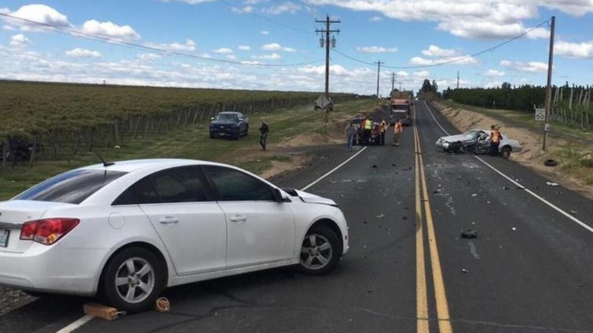 Seat belts and a proper child restraints kept two kids and two adults from injury, and all were able to walk away from the collision on Wednesday.