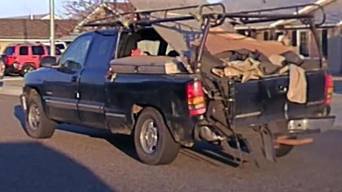 The truck was stolen from outside a residence in the 8000 block of Canyon Drive Saturday morning