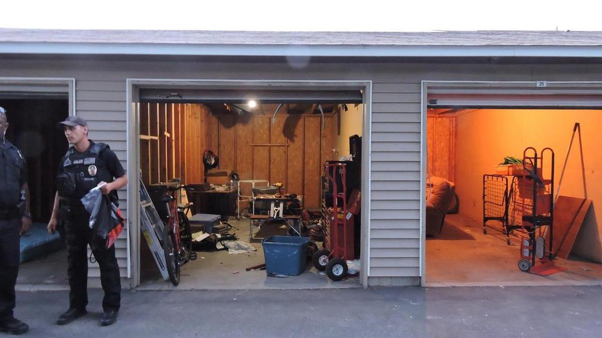 Kennewick police have arrested a man connected to burglaries of these storage units at the Heatherstone Apartments.