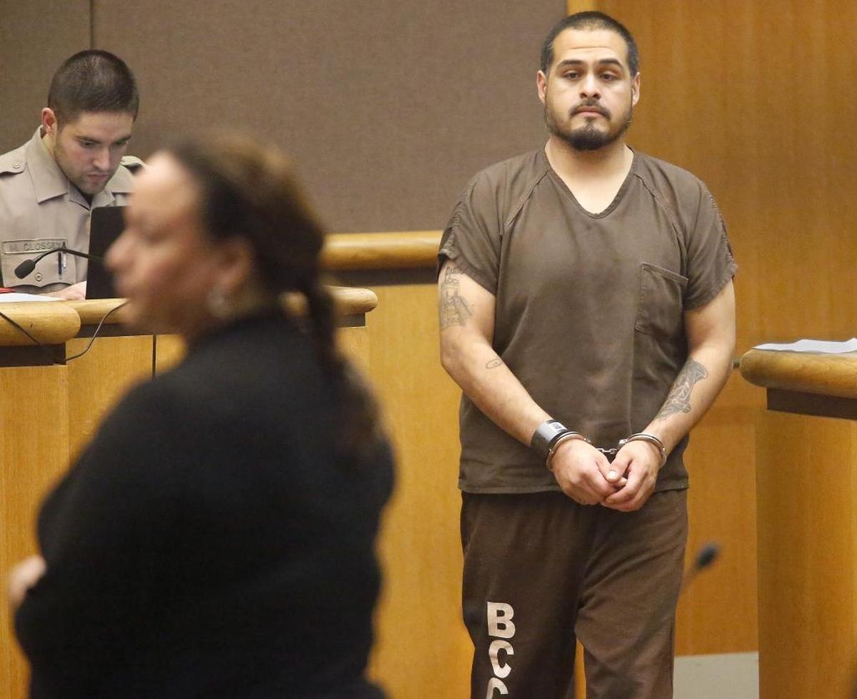 Sergio S. Tijerina appears Wednesday in Benton County Superior Court for arson with domestic violence allegations. Kennewick police say he set fires in his girlfriend’s house early Sept. 29 to cleanse her of demons.