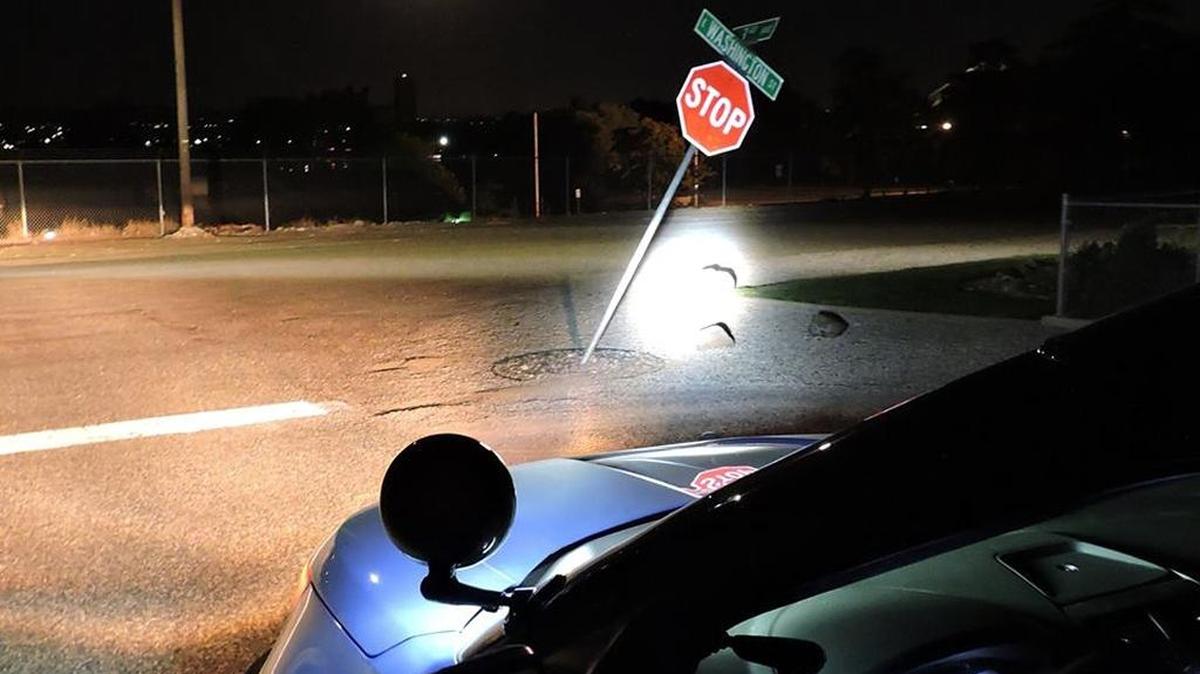 Rey DeJesus Garcia, 22, was driving about 1:34 a.m. toward the intersection of East Washington Street and South Fourth Avenue when a Pasco police officer saw him strike a stop sign with his pickup truck.