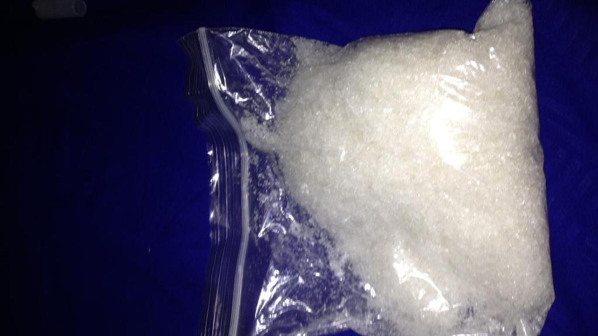 The Moses Lake police confiscated 13 ounces of methamphetamine while serving a search warrant on a home Sunday.