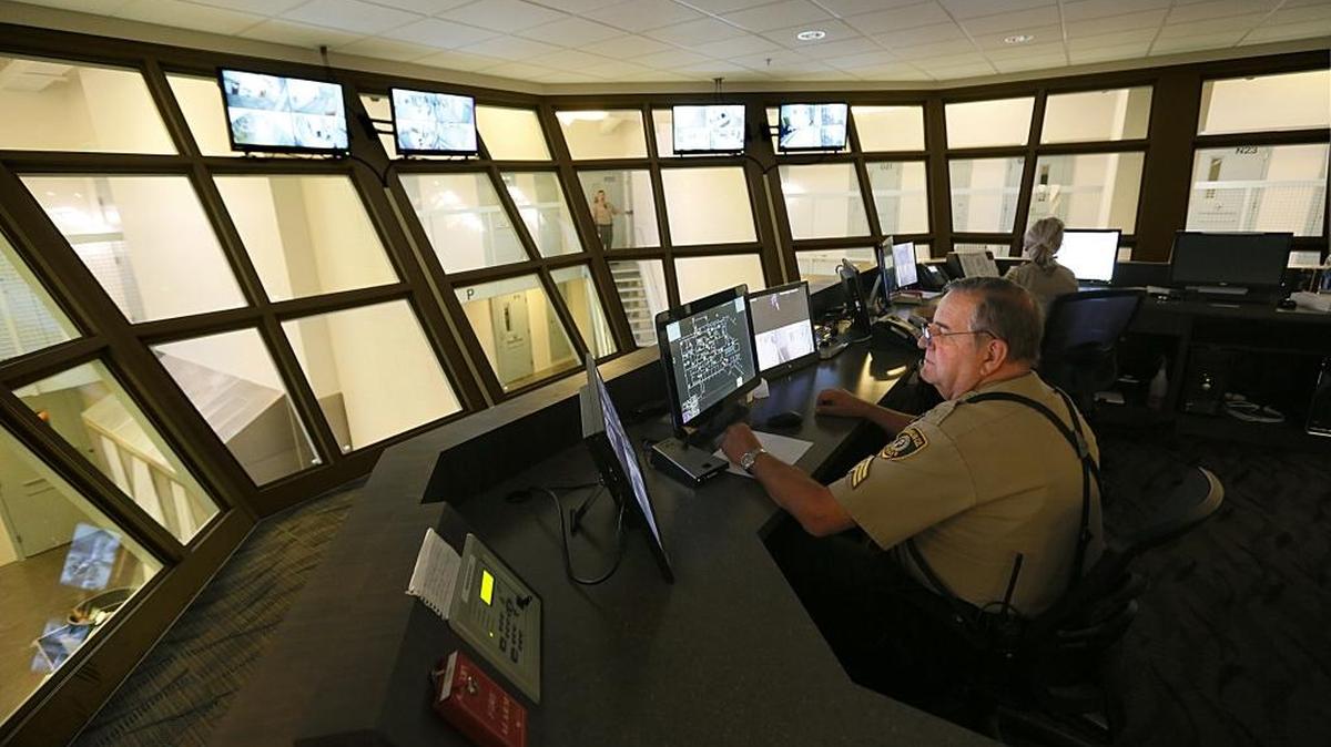 The Franklin County Jail control room in Pasco.