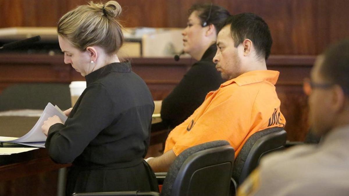 Gregorio Luna Luna appears Thursday morning in Franklin County Superior Court for a hearing ordered by the state Court of Appeals.
