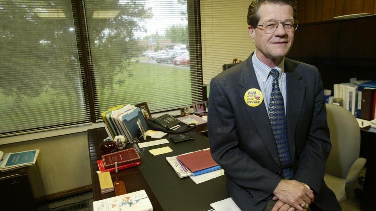 Former Kennewick schools superintendent Paul W. Rosier, charged with trying to meet up with two teen girls to have sex, has been granted a trial delay in federal court until the end of the year. Rosier, pictured here in 2005, is wearing a GPS tracking device while out of custody and being monitored by federal probation officials.