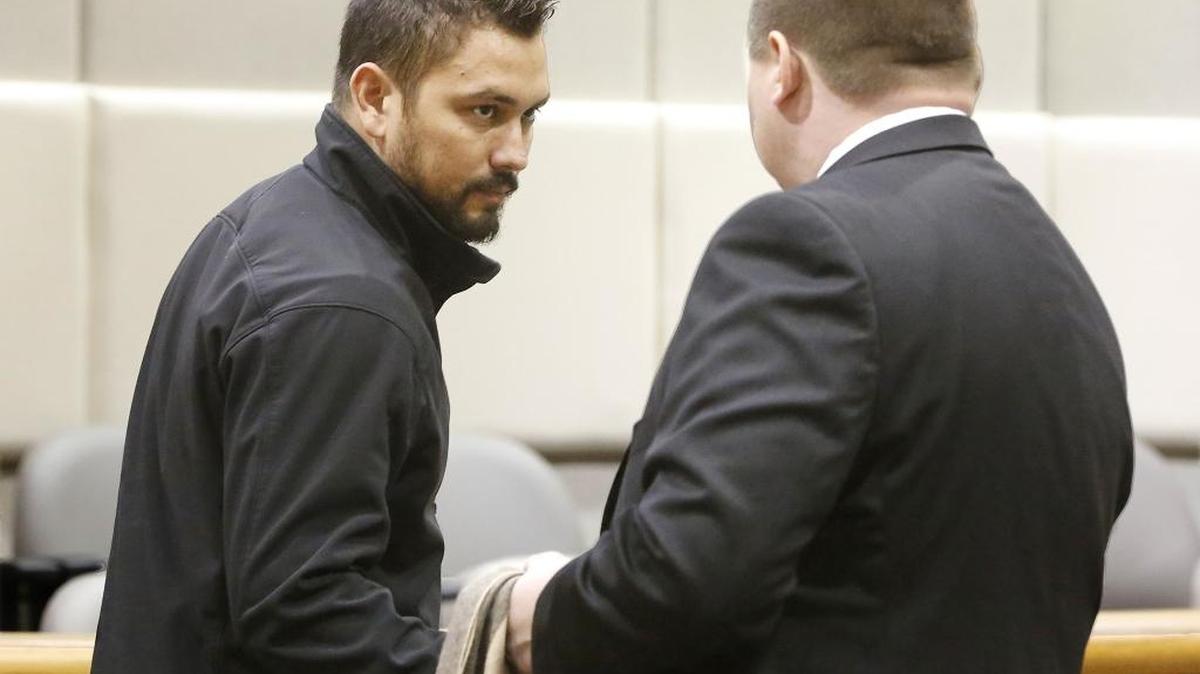 Rodolfo Hurtado, left, has been committed to Eastern State Hospital, five years after he handcuffed and kidnapped two brothers at a Prosser funeral by claiming to be an officer. He is pictured in Benton County Superior Court on Jan. 20 with attorney Dennis Hanson.