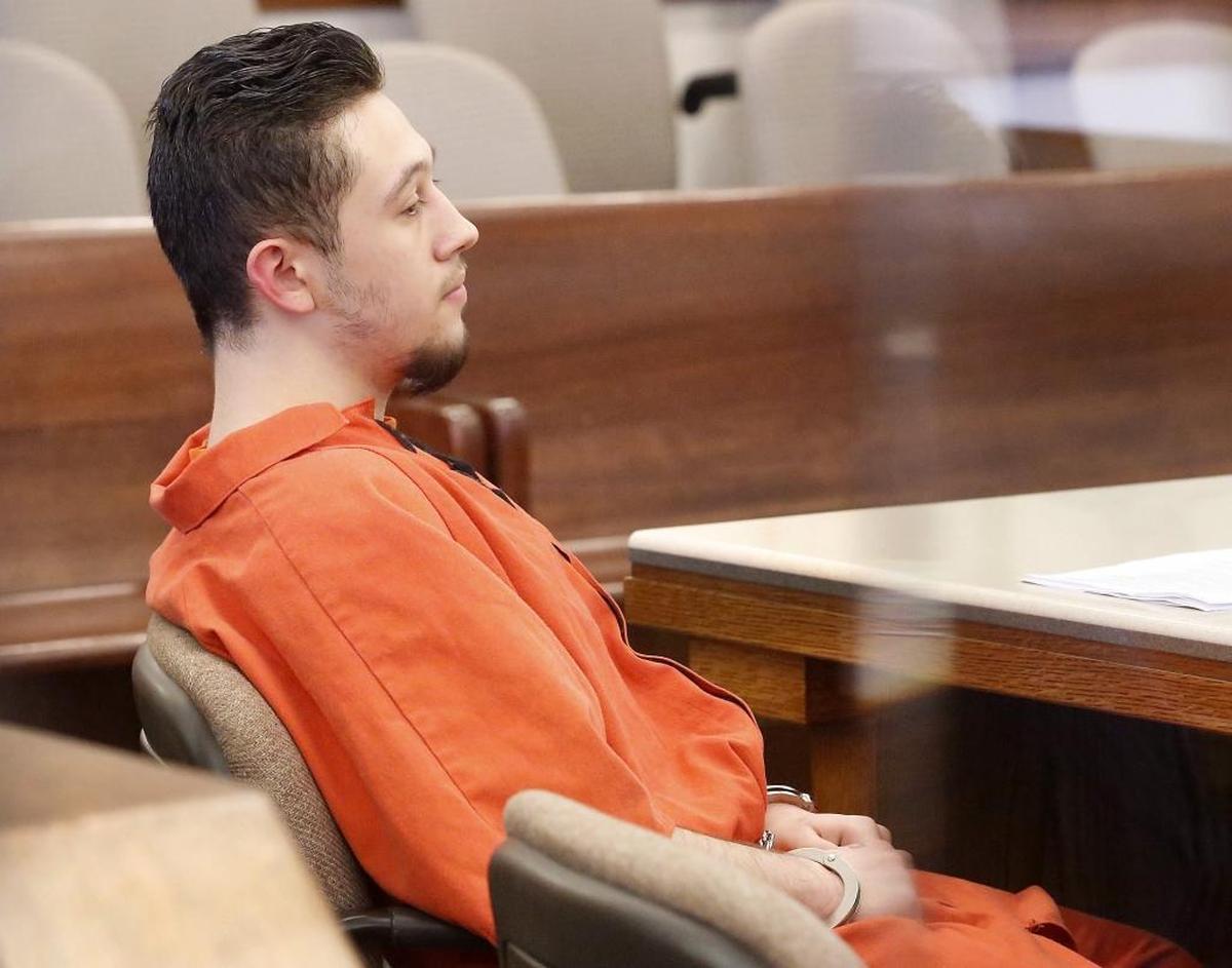 Jaden F. Quintero, 19, listens to Judge Carrie Runge on Friday morning in Franklin County Superior Court. He pleaded guilty to rendering criminal assistance for hiding his brother after the shooting.