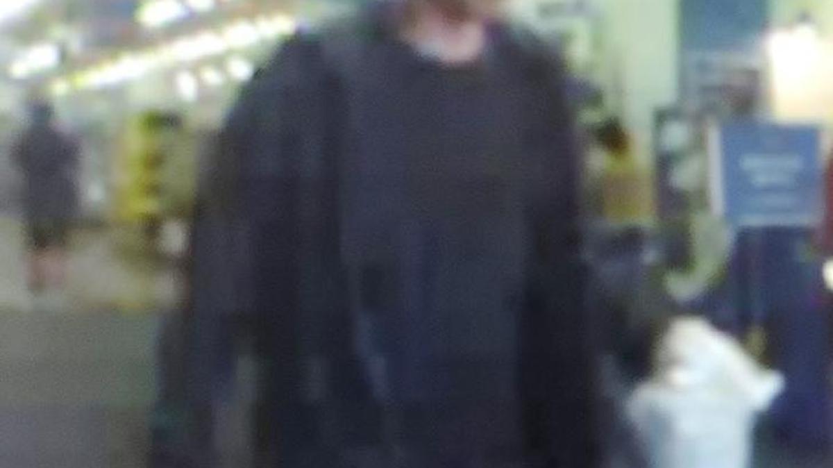 Pasco police are looking for the man pictured in this security footage. He used eight stolen credit card numbers to buy Walmart gift cards Thursday.