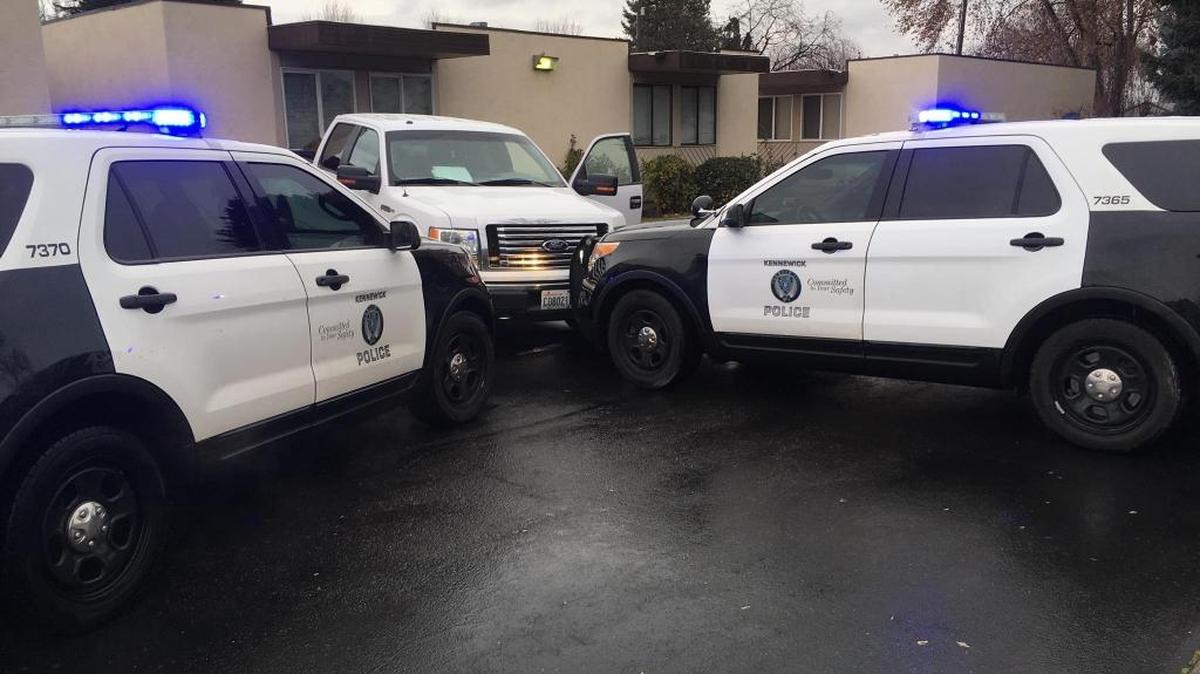 Kennewick police surrounded a sleeping man inside of a stolen truck Friday afternoon.