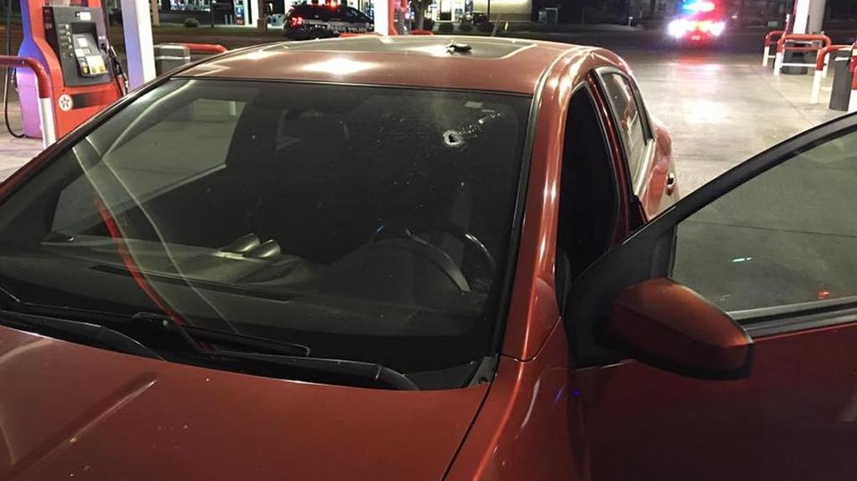 About 1 a.m., three men wearing red bandannas first approached the Mr. Qwik’s Texaco at 2519 W. Court St. in Pasco, police said. One of the suspects saw a store employee in his car and shot at him, striking the windshield.