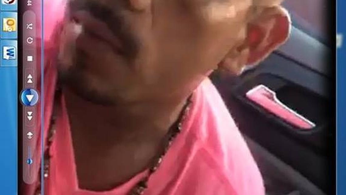 A victim caught this man on camera when he trapped her in her car, and refused to let her leave.