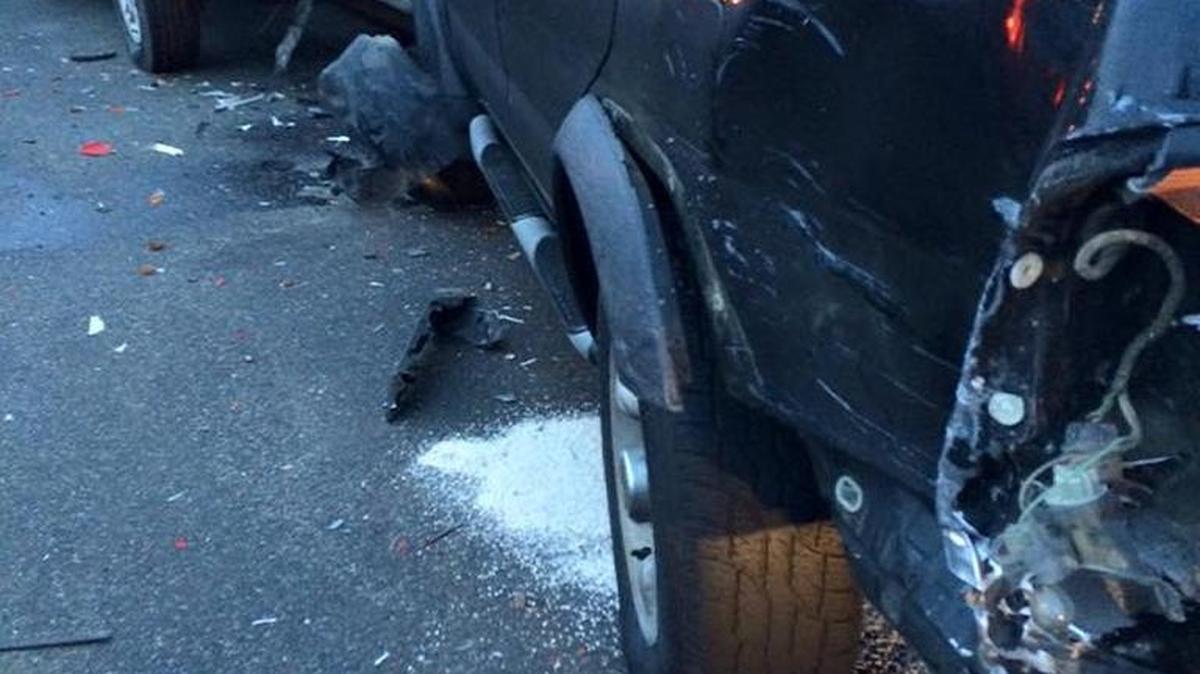 A photo taken by a witness helped Kennewick police track down the man who allegedly ran into these cars parked near Kamiakin High School.