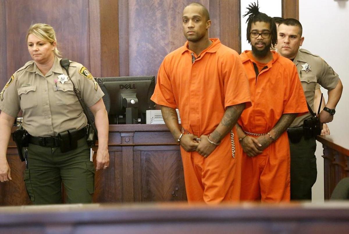 Simeon C.E. Howard, left, and Nathaniel L. Thompson are charged in the December 2016 shooting death of a Pasco man. Thompson is represented by Spokane lawyer Tracy Scott Collins, who was recently reprimanded by the Washington State Bar Association.
