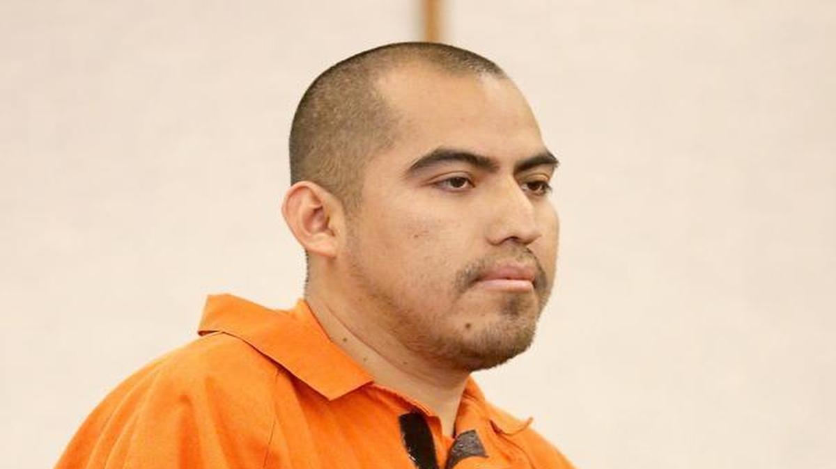 
September 1, 2015 - Santos Flores-Alcaide, 28, of Grandview, appears Monday at his preliminary hearing in Franklin County Superior Court as a suspect in Sunday’s fatal shooting of Eduardo Angon Del Villar, 19, at a Pasco night club.
