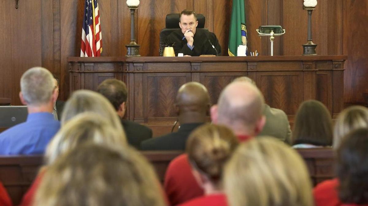 Superior Court Judge Alex Ekstrom ordered Dominick S. Furino to stay away from the Hanford site and other job-related locations in Richland. Furino, a Hanford worker, is charged with felony harassment for allegedly threatening to kill people over denied medical claims. He was released from jail early Friday evening after posting $7,500 bond.