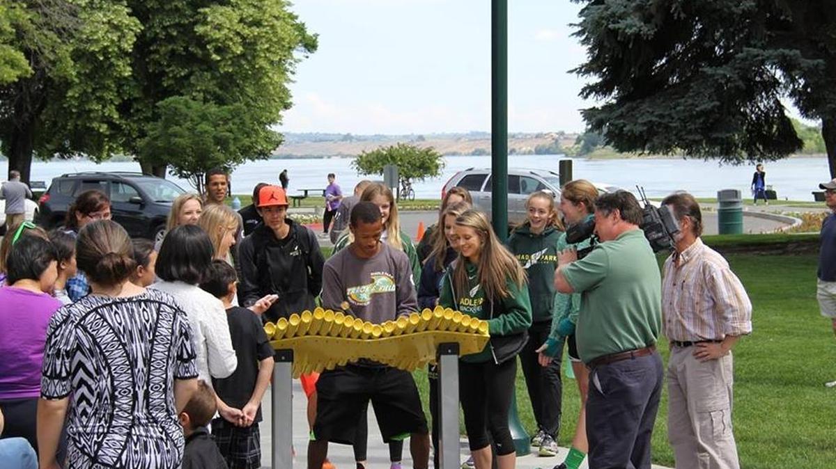 Howard Amon Park’s imbarimba, a marimba-like instrument, went missing sometime last week. Police are looking for more information to help find suspects of the theft and other vandalism that happened in the park.