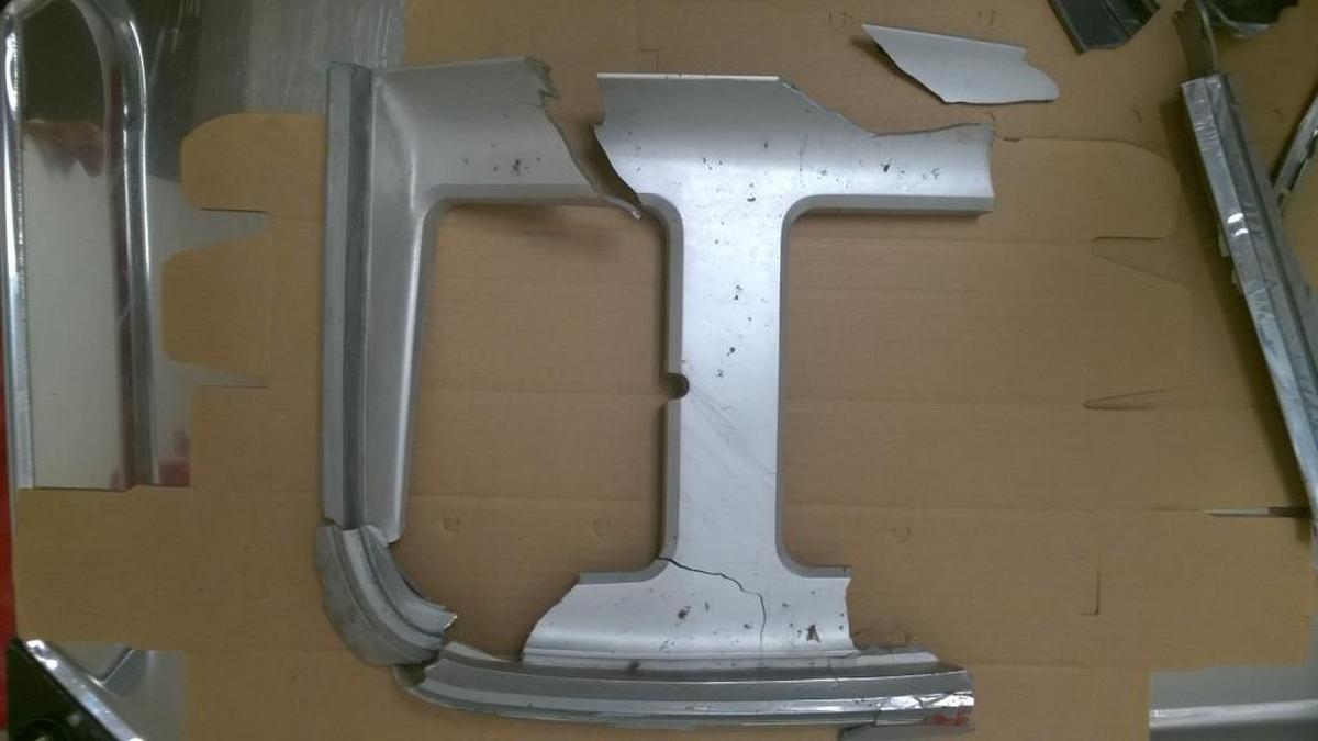 The suspect vehicle in a hit-and-run Friday night in West Richland left behind numerous pieces of a damaged grill.