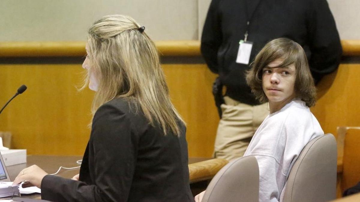 Billy Underwood, pictured in court, is one of three teens accused of kidnapping an elderly Kennewick woman. He was dating Katlyn Kenfield at the time.