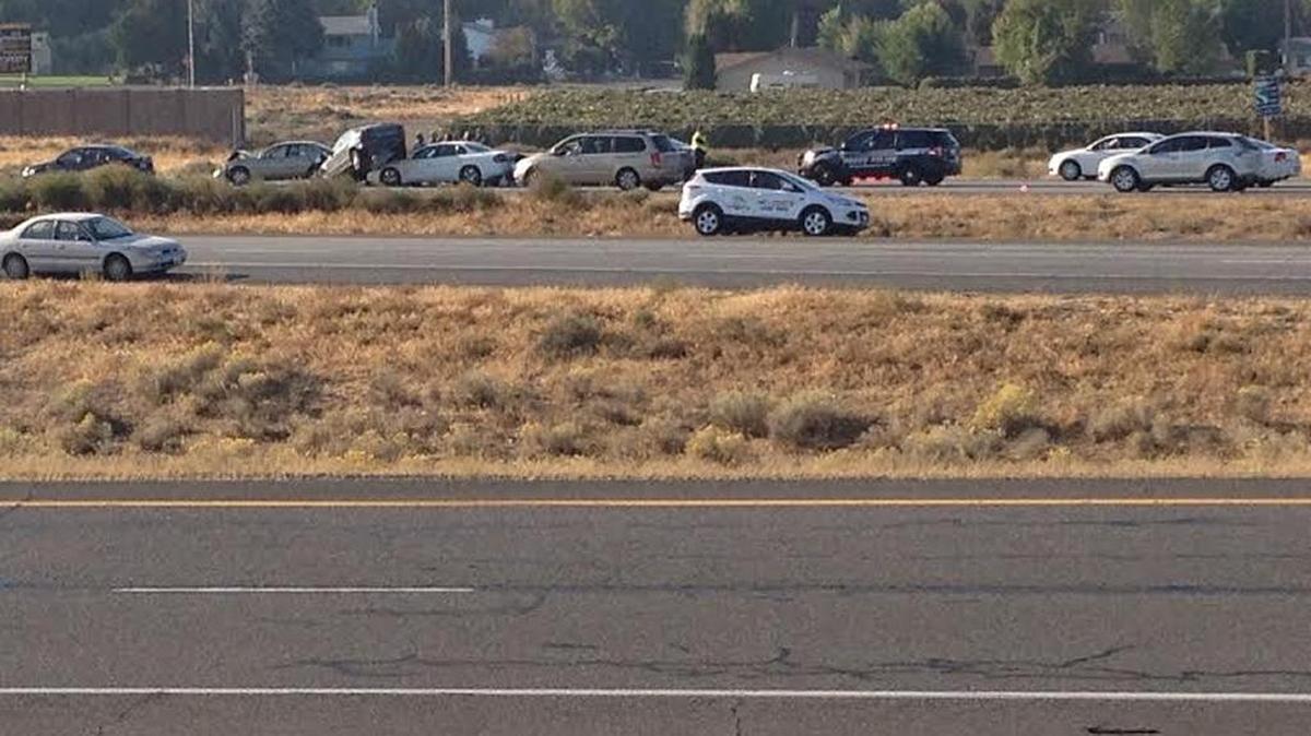 
A multiple-car wreck in the eastbound lanes of Interstate 182 is backing up traffic for miles in Pasco.The chain-reaction collision happened about 8 a.m. near the campus of Columbia Basin College. Only minor injuries were reported.
