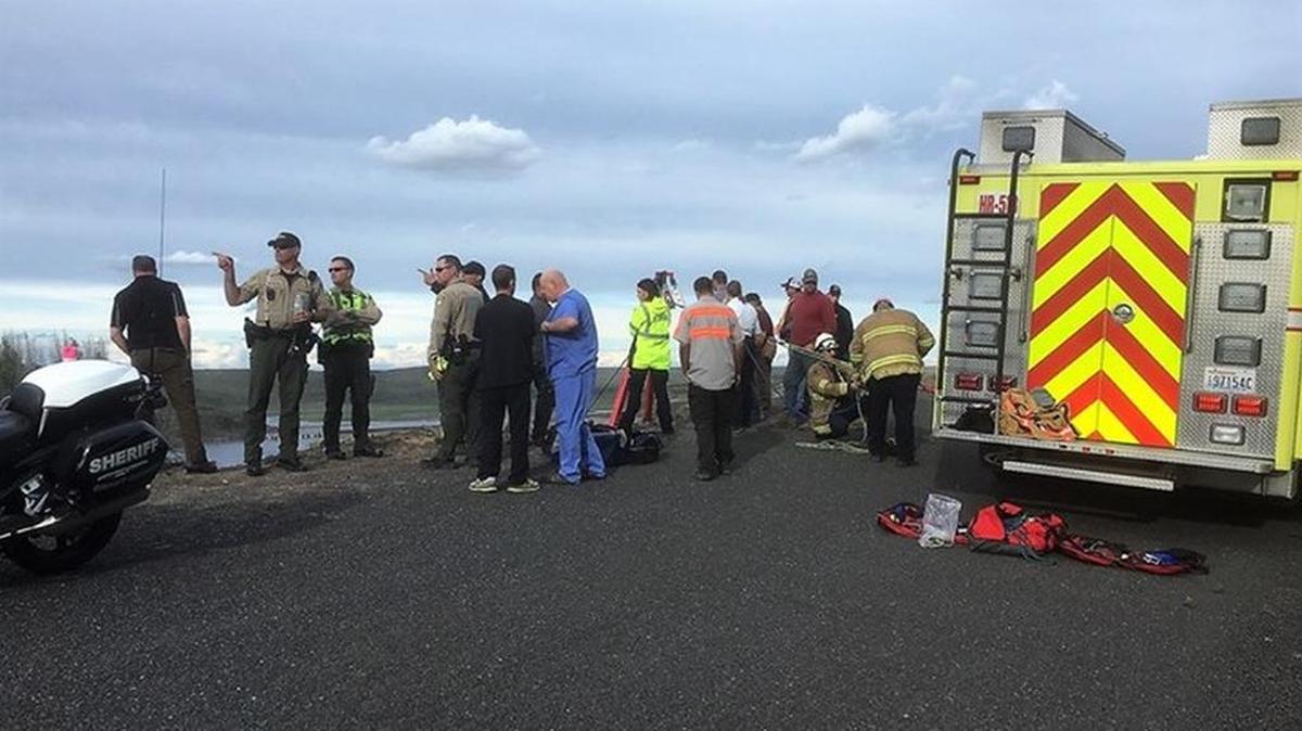 A Wilson Creek man died when his pickup left Road 22 Northeast near Marlin and over a 200 foot cliff on Tuesday.