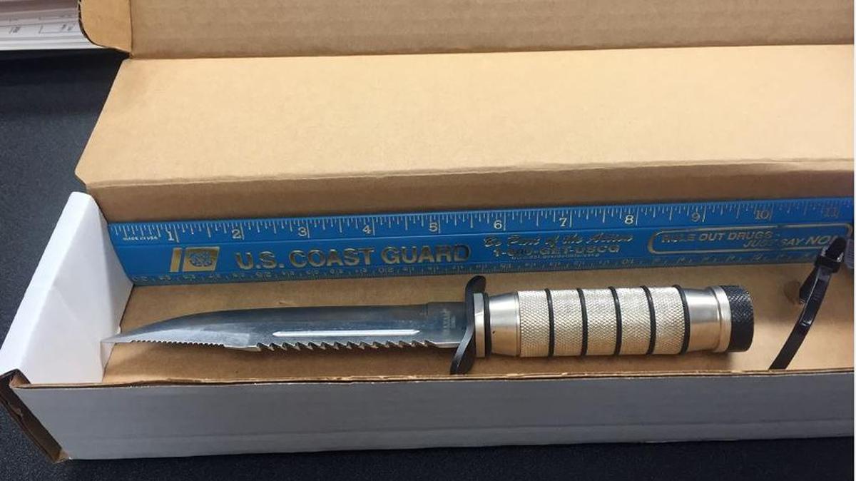 Rory A. Star, 53, allegedly pointed this combat knife at customers in a Richland Starbucks on Oct. 19.