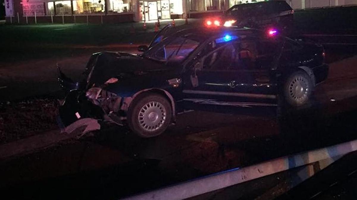 Juan Camargo-salazar, 29, drove down the sidewalk and slammed into the pole about 10 p.m. between 12th and 13th Avenue on Clark Street, police said.