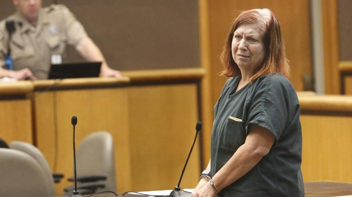 Norma Ruth Garza, the bookkeeper charged with leading the nearly $1 million theft ring at Zirkle Fruit Company, attends a bail hearing Wednesday in Benton County Superior Court. Garza, 52, became emotional after looking at family members in the courtroom.