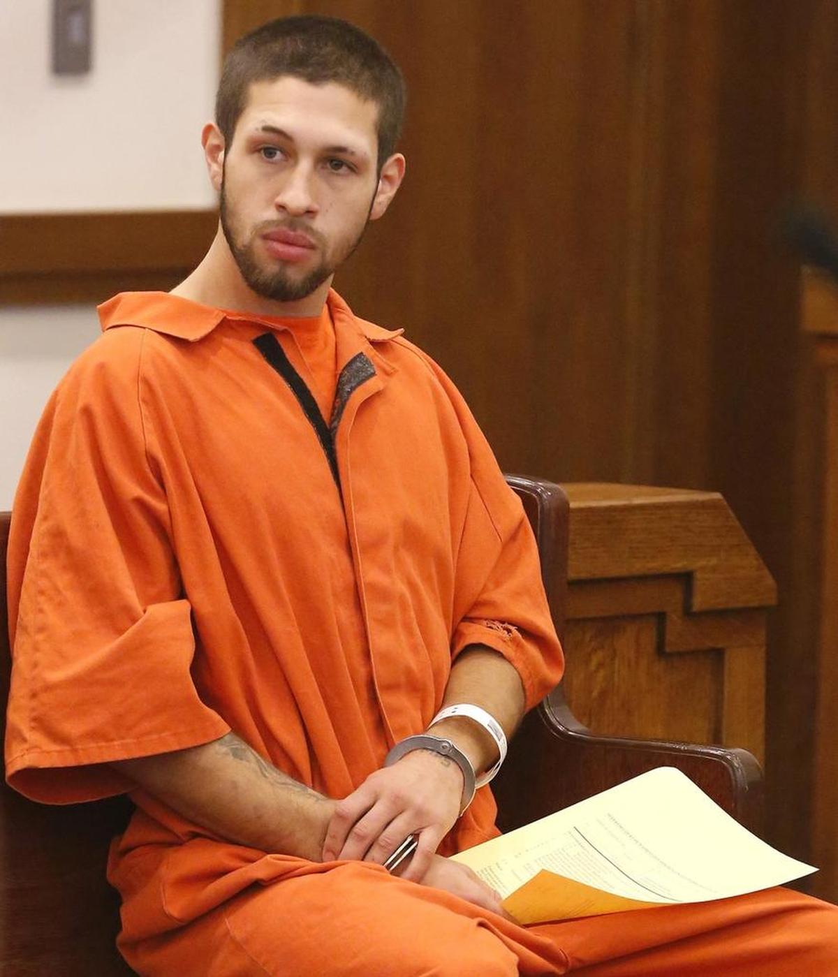 Nathan T. Quintero sits in Franklin County Superior Court during his preliminary appearance in October 2015 in the shooting death of George Garcia Thacker.