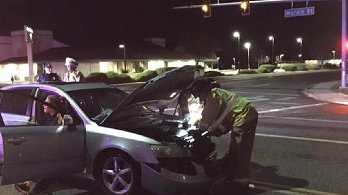 Kennewick police responded to a hit and run at Kennewick Avenue and Morain Street about 10 p.m. Friday.