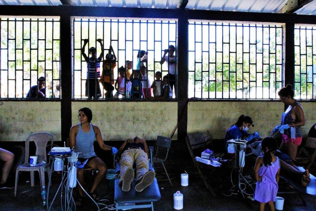 The temporary clinic in El Paredon, Guatemala in November 2016.