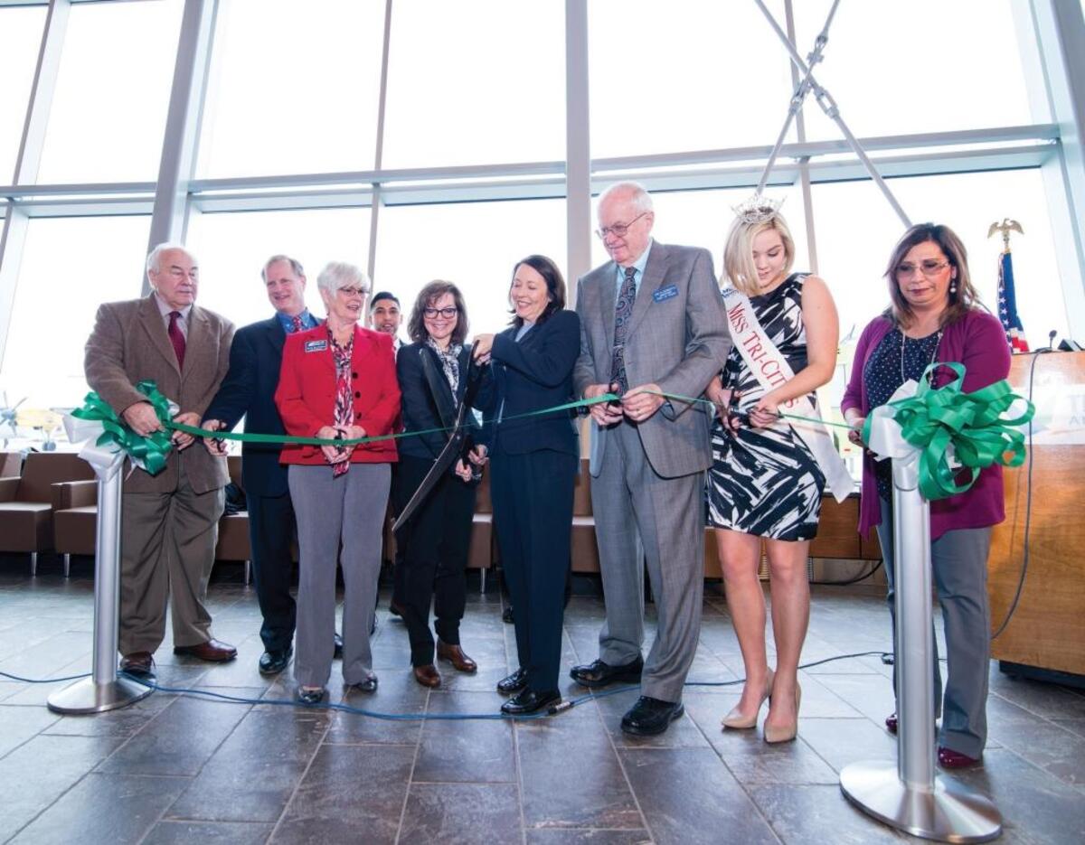 The final ribbon cutting for the Tri-Cities Airport took place in January 2017. The project took two-and-a-half years to complete.