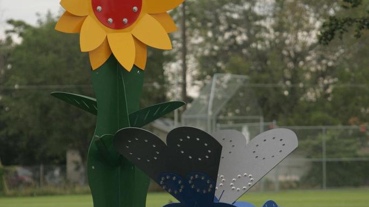 A metal sculpture at Jason Lee Elementary School in Richland was paid for by a grant from the Washington State Arts Commission. Four more Richland elementaries received grants to commission public art for their campuses.