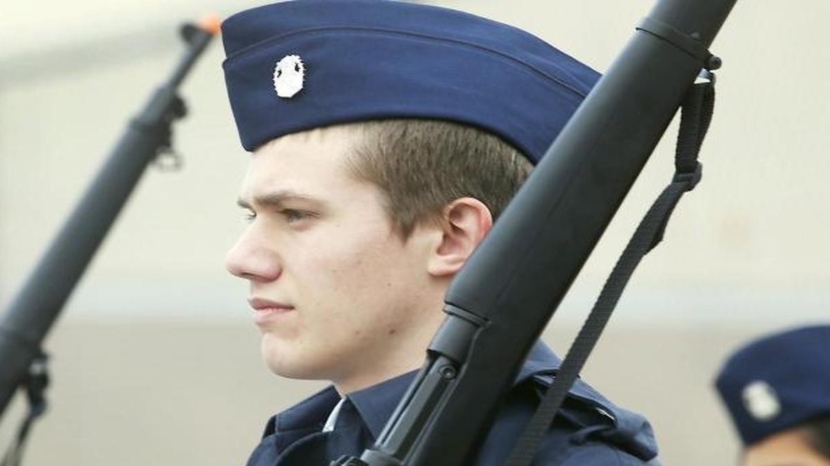 Kennewick High School students during ROTC drill practice at the school’s tennis courts in 2014, the first year of the program there. Kennewick High’s ROTC program will add a marksmanship course to its offerings.