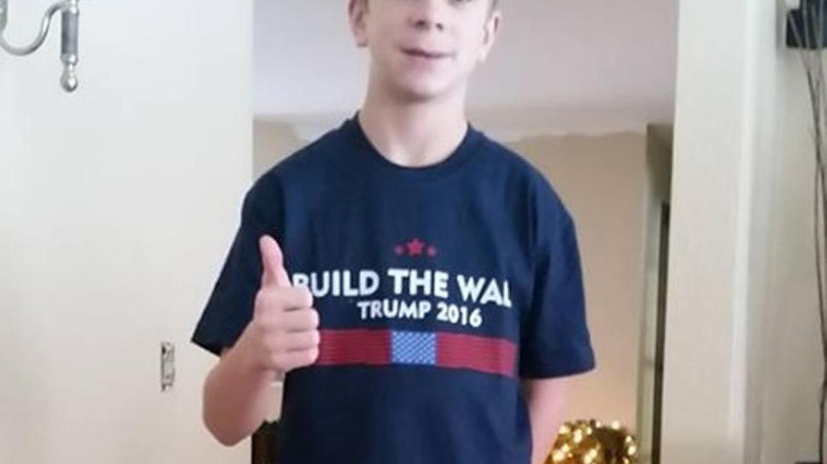 Jack Fischer wore this shirt to Chinook Middle School on Jan. 20, prompting a flare up with his teacher.