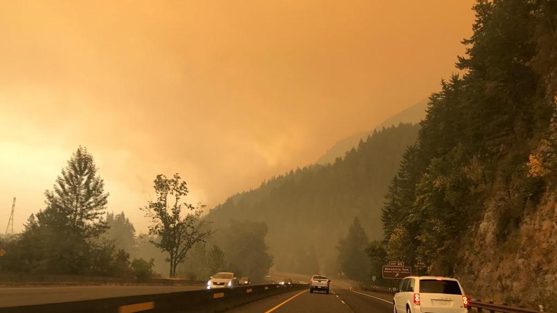 Smoke from wildfires is blowing down the Columbia River gorge and over the Tri-Cities. The air quality was rated as “very unhealthy” the morning of Sept. 5.