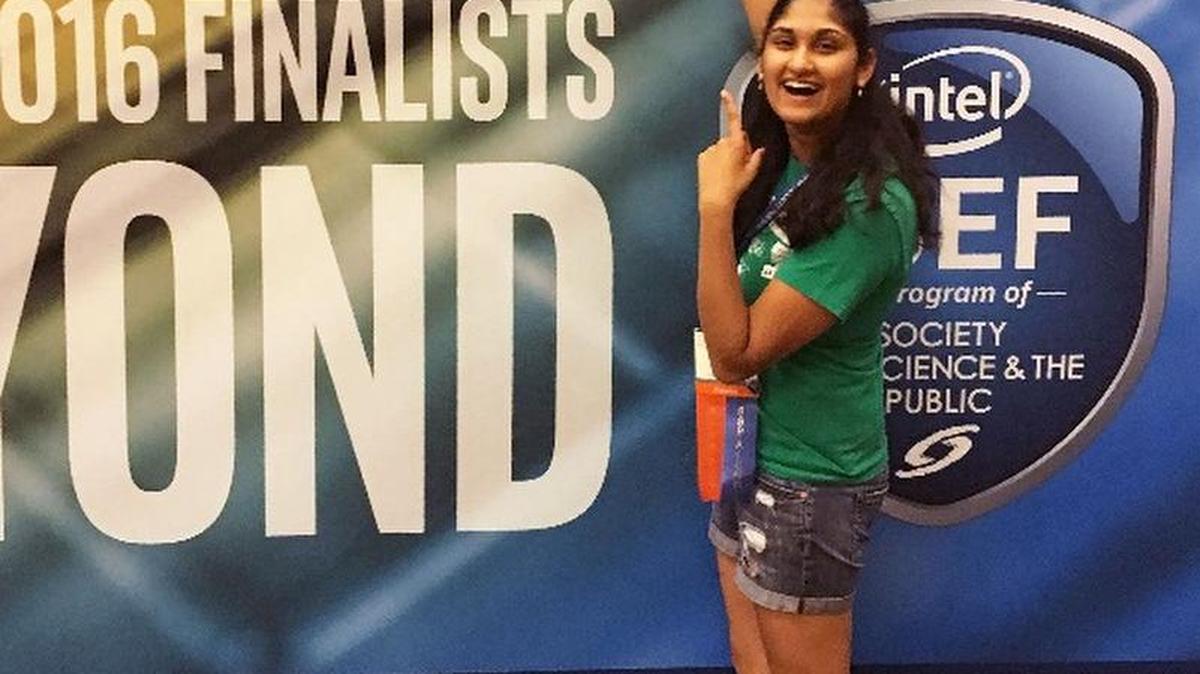 Naveena Bontha attends the Intel International Science & Engineering Fair from May 9-13 in Phoenix.