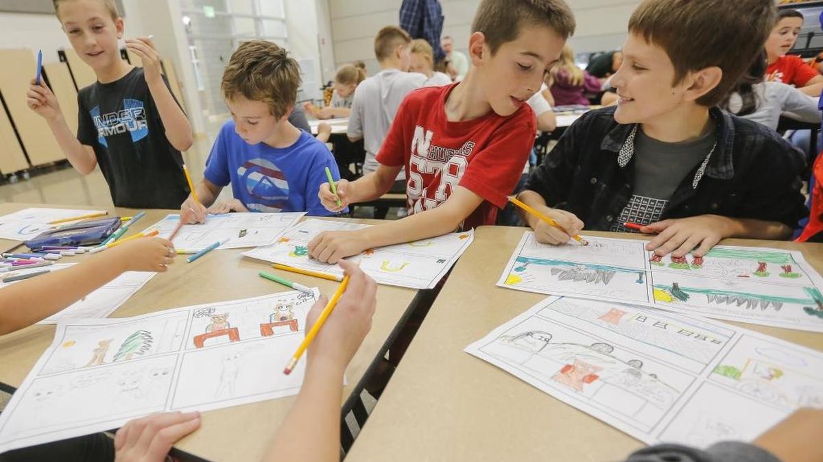 The Washington Legislature went into overtime sessions this year to approve a plan to increase spending on K-12 public schools that allocates billions in new spending over the next four years. The state Supreme Court ruled it’s not enough yet. Pictured are fifth graders at Sage Crest Elementary School in Kennewick.