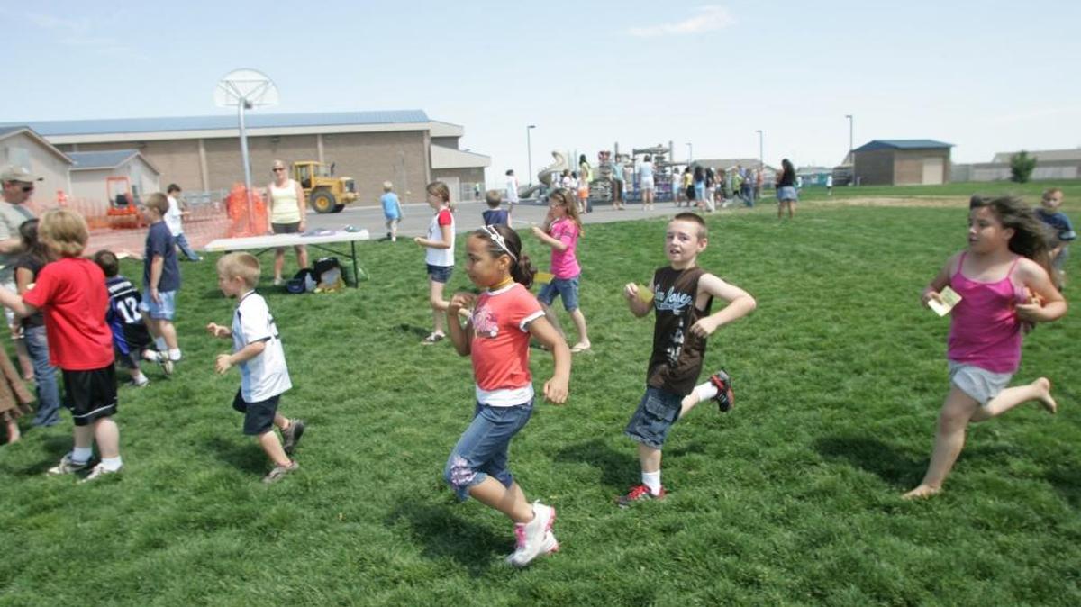 Maya Angelou students participate in Maya Miles in 2009.