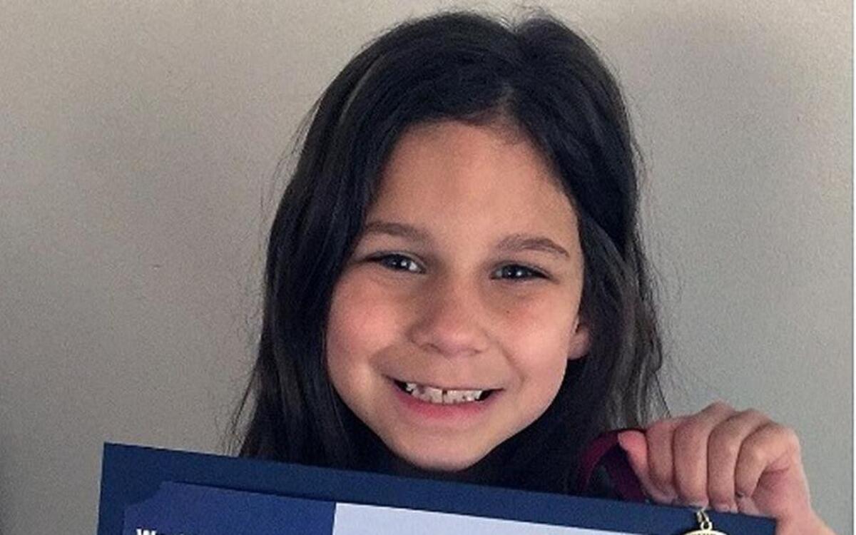 Noelle Kolbinger, a second grader at Jason Lee Elementary School won an award of excellence as part of the PTA Reflections program.