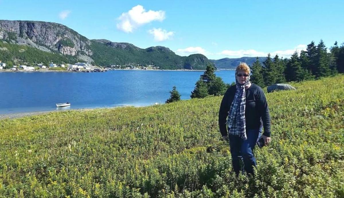 Jan Seely of Kennewick at her family’s ancestral home at Crawley Island, Newfoundland.