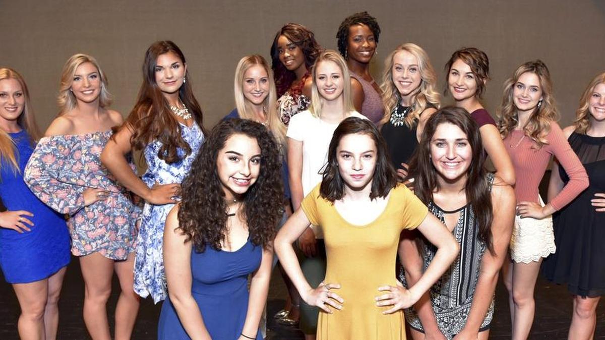 The contestants for the 2017 Miss Tri-Cities and Miss Tri-Cities Outstanding Teen pageants. From left to right, front row: Lacey Fisher, Emma Davis, Noël Anderson. Middle row: Laura Howland, Madison Murphy, Maria Braganini, Alyssa Sisemore, Jesalan Cartwright, Hannah Mowry, Hailey Fisher, Ashley Austin and Ashley Zirker. Back row: Adryan Loving, Talya Jackson. Not pictured: Rachael Spencer.