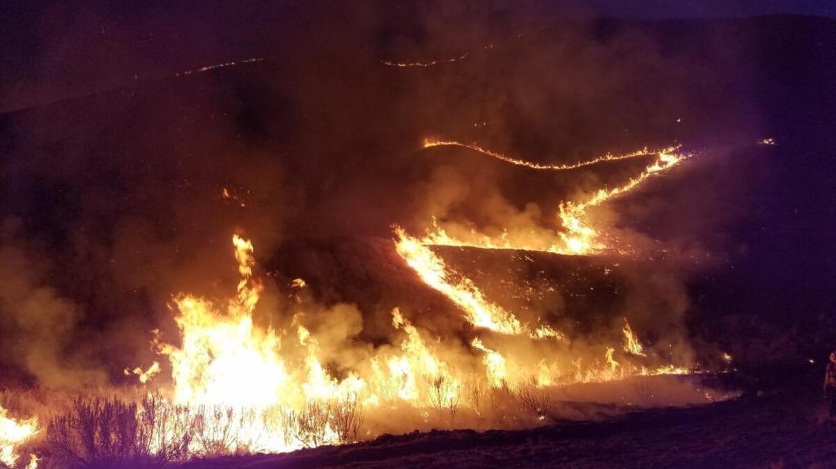 Crews were unable to use their water tender truck to fight a 4,000-acre fire that scorched hills just a mile from Benton City, said Capt. Dennis Bates of Benton Fire District 2.