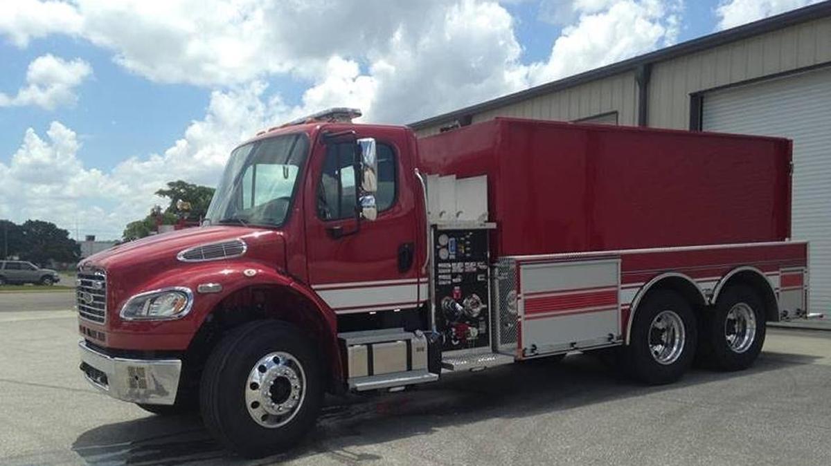 
Benton Fire District 4 has added a water tender that can hold 3,000 gallons of water and pump up to 500 gallons per minute. The truck cost $240,000 and will arrive in late October. 

