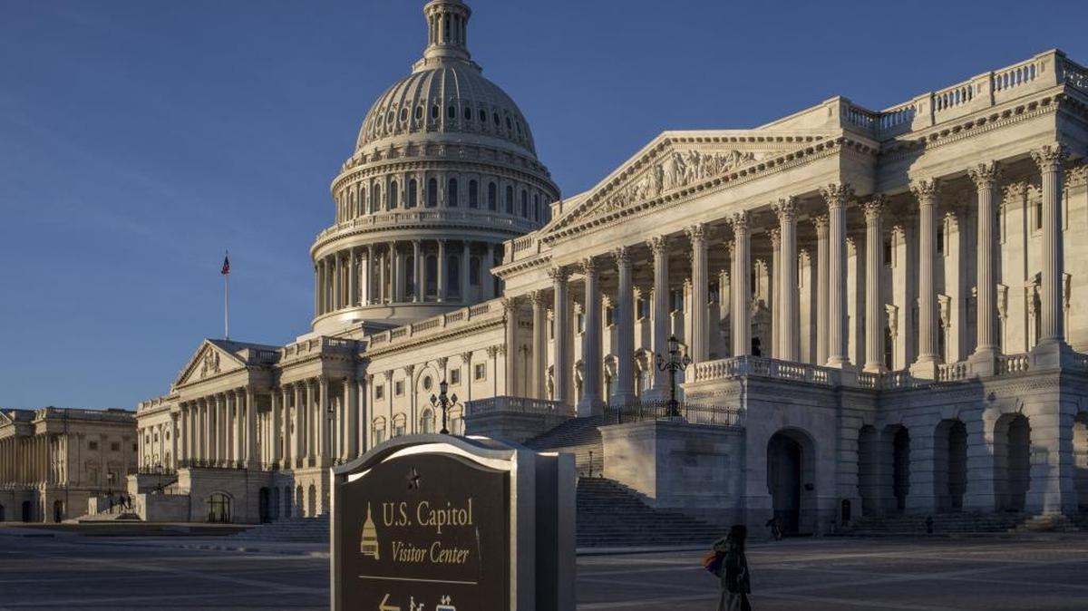 The Capitol is seen on the first day of a government shutdown after a divided Senate rejected a funding measure, in Washington, Saturday.