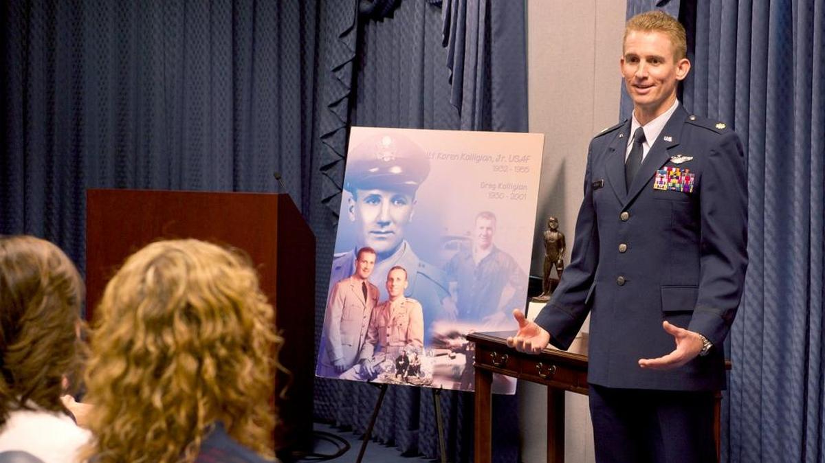Maj. Jack Nelson, a Richland native, was presented with the 2015 Koren Kolligian Jr. trophy for outstanding airmanship for his handling of an in-flight emergency while piloting a U-2 reconnaissance plane. The award was presented the U.S. Air Force Chief of Staff during a Pentagon ceremony May 25.