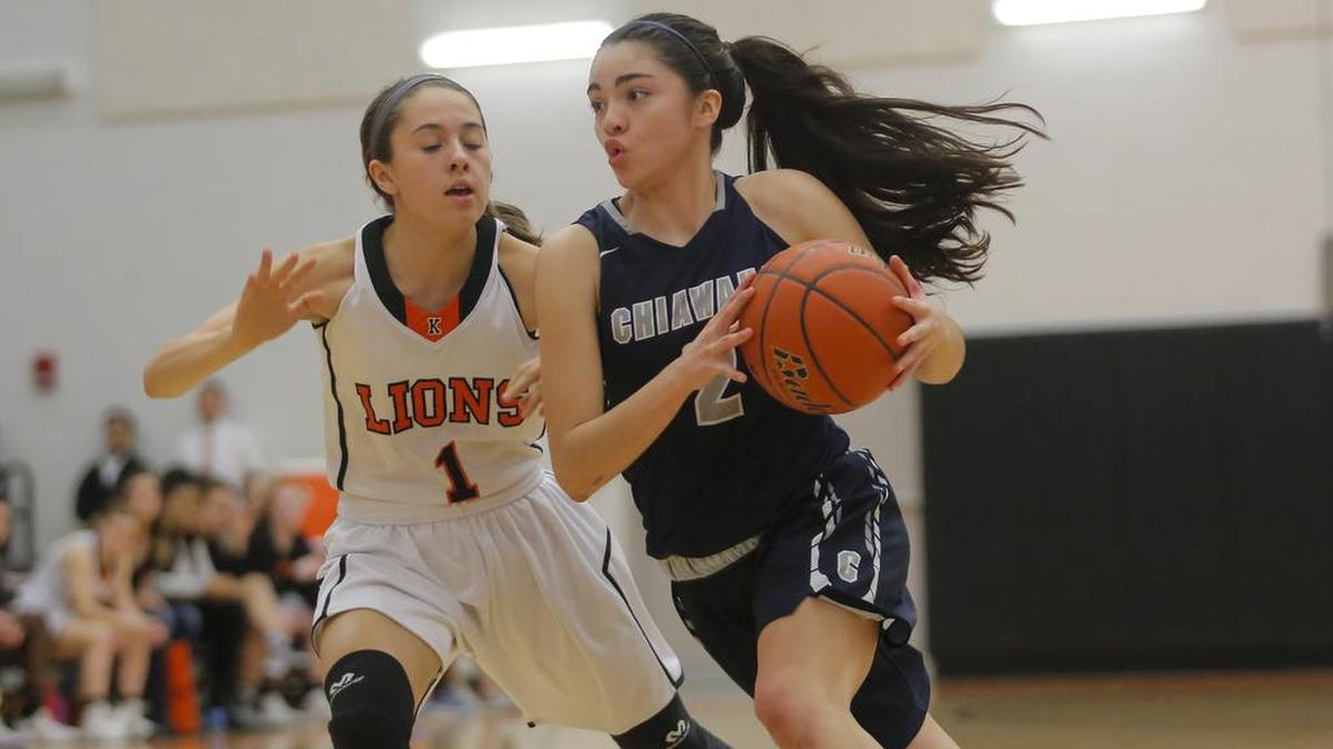 Alyssa Agundis (right) of Chiawana announced plans to play basketball for Columbia Basin College this fall.